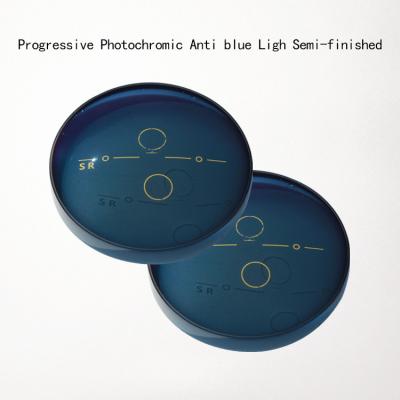 China Progressive Semi-finished UC/HC/HMC Photochromic For Block Blue Ray for sale