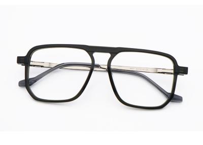 China Adjustable Temple Lightweight Design Pure Titanium Acetate Eyeglasses 88297 for sale