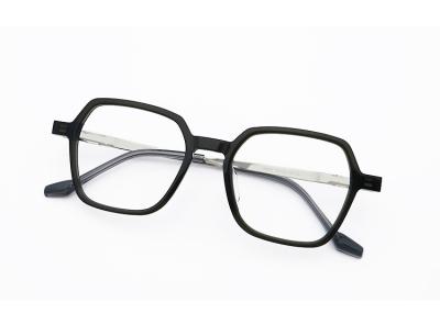 China Polygons Full Rim Mens Titanium Eyeglasses Titanium Eye Glasses for sale