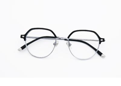 China Ultra Light Eyeglass Pure Titanium And Acetate Eyeglass Frame for sale