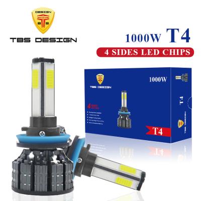 China New Update Aviation Aluminum Powerful Light 4 Sides 12v Tobys Factory Design Competitive Price Auto Parts Led Headlight T4 for sale