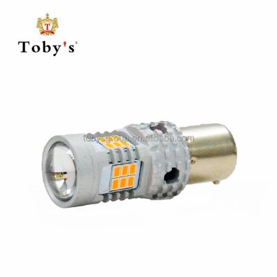 China Dimmable LED 1157 Led Turn Signal Bulb Canbus 23W With Spotlight Super Bright 3156 3057 3757 4157 LED Bulb Amber Yellow for sale