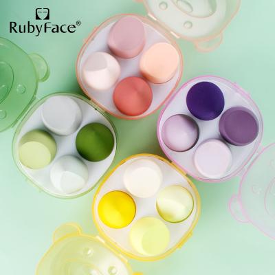 China Private Makeup 4PCS/Box Egg Case Blender Egg Logo Beauty Cosmetics Blow Latex Free Makeup Sponge Wholesale Makeup Sponge for sale