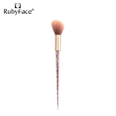 China Blush Brush RubyFace Wholesale Diamond Stock Crystal Handle Single Brush Cosmetic Facial Tool Makeup Blush Brushes for sale