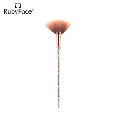 China Diamond Running Fan Brush Wholesale RubyFace Brush Simple Cosmetics Tool Makeup For Face Fan Brush for sale