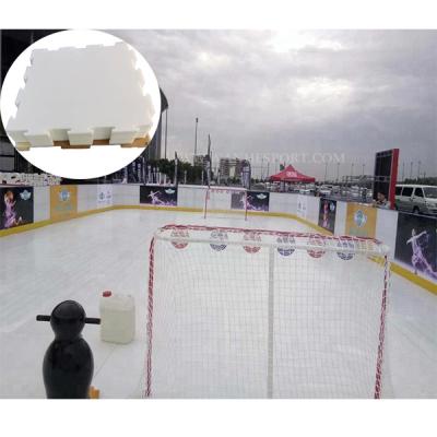 China Easy Install Wanhe Free Samples Accepted Outdoor Public Portable Synthetic UHMWPE Ice Roller Skating MOBILE HOCKEY TRACKS for sale