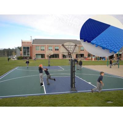 China Basketball Wanhe Customized DIY Outdoor Backyard Basketball Court Full Flooring Tiles For Sports Court for sale