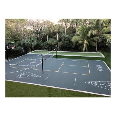 China Sports Roll Up Wanhe DIY Australia 2022 Outdoor Backyard Basketball Court Flooring Kit For Sports Court Tiles for sale