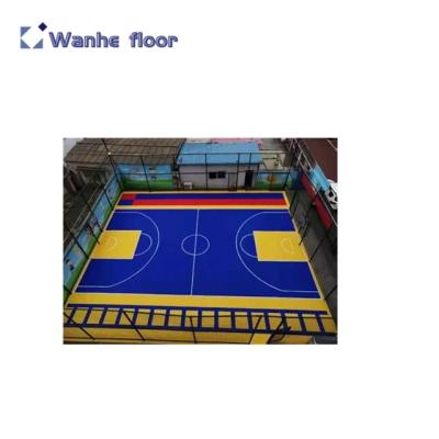 China New Waterproof Multi Purpose PP Plastic Portable Basketball Court Sports Basketball Flooring for sale