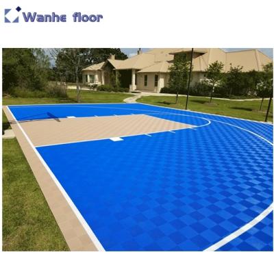 China Basketball ITF APPROVED sport modular flooring plastic tile for tennis court surface artificial flooring for sale