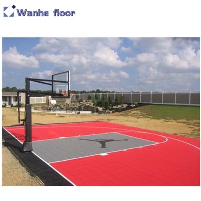 China Removable PP Plastic Basketball Grid Outdoor Sports Flooring For 3X3 Basketball Court for sale