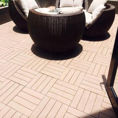 China Good Quality Outdoor Wood Decking Outdoor Wood Decking WPC Tiles Patio Deck Plastic Composite Flooring for sale