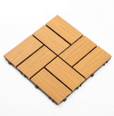 China Factory Supply Modern WPC Yellow Wood Exterior Wanhe Decking For Balcony for sale