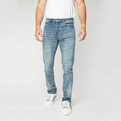 China Hot Selling Dyed Breathable Denim Men's Slim Stretch Jean Straight Cut Outfit Jeans for sale