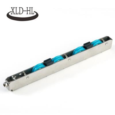 China Wholesale Modern High Quality Aluminum Stainless Nylon Pulley Wheel Roller 4 Sliding Door Wheel Blue Track Pulley Frame for sale