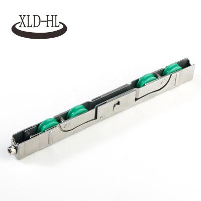 China Modern High Quality Aluminum Nylon Door Roller 4 Wheel Stainless Steel Pulley Green Pulley Window Door Accessories for sale