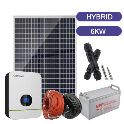 China DAYSTAR Hybrid 6KW Solar Power Complete Home Energy System for sale