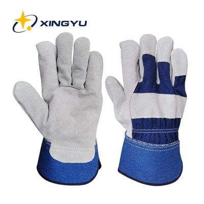 China General Purpose Safety Work For Men Mechanic Split Leather Working Gloves for sale