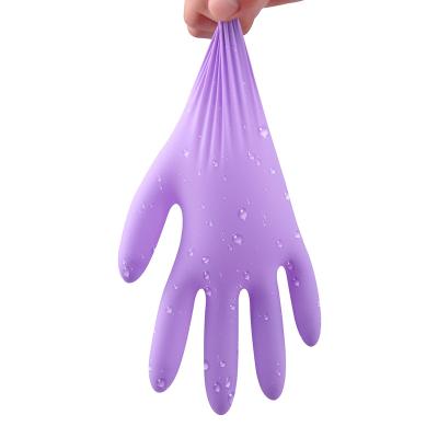 China Disposable General Purpose Nitrile Gloves Purple Waterproof Gloves for sale