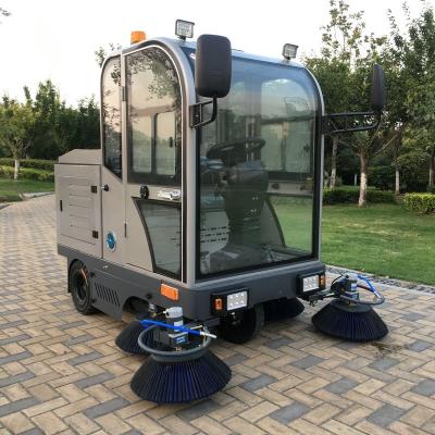 China Electric Factory Sweeper Encased Commercial Sweeper Factory Workshop Road Sanitation Ride-On Industrial Sweeper for sale