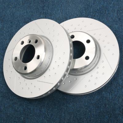 China High Carbon Steel Drilled And Slotted Rotors And Pads Fit For BMW 4 Pot Brake Calipers Kits for sale