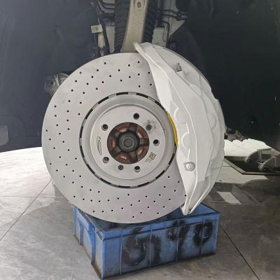 China Modified White Porsche Brake Calipers 1 Pot 330mm 345mm 370mm for sale