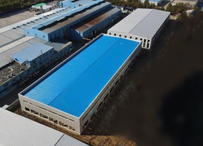 China EPS Insulated Roof Cladding Metal Frame Prefaricated Workshop Warehouse for sale