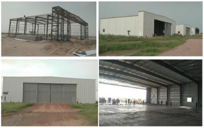 China Hurricane Resistant High Strength Pre Engineered Metal Structure Warehouse Hangar for sale
