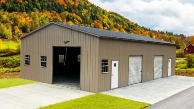 China Customized Metal Steel Frame Garage Metal Structure Building Kit for sale