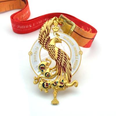 China Wholesale Cheap Zinc Alloy Europe 3D Gold Award Marathon Running Custom Metal Sport Medal for sale