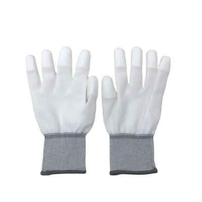 China Carbon Fiber Industrial Esd Gloves Gardening Safety Coated PU Work Gloves Protective Anti-Static Gloves for sale