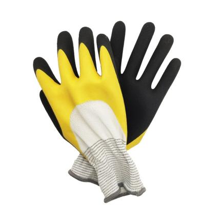 China Industrial Guantes De Nitrile PU Smooth Gripped Flexible Trabajo Recubiertos De Latex Coating Safety Gloves for sale