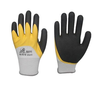 China Wholesale Industrial Construction Hand Protection Gloves Garden Work Safety Nitrile Foam Coated Gloves for sale