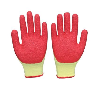 China Industrial Factory Garden Construction 10 Gauge Cotton Ply Latex Palm Coated Waterproof Safety Work Gloves for sale