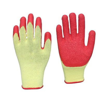 China Palm Coated Safety Latex Grip Ply Industrial Firm Latex Cotton Work Gloves for sale