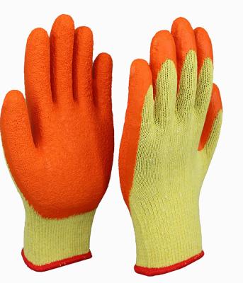 China Cotton Latex Industrial Knitted Rubber Gloves Coated Protective Work Hand Safety Work Gloves Guantes for sale