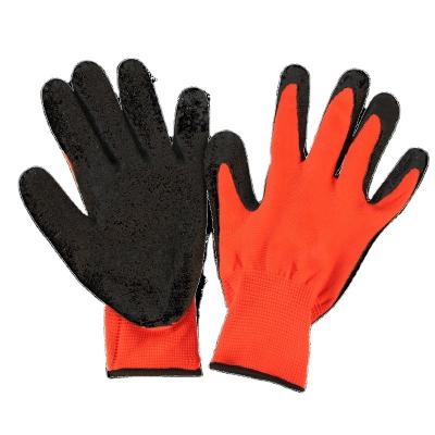 China Industrial Black Industrial Latex Coated Gloves Household Working Gloves For Safety for sale