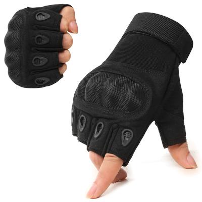 China Men Wrist Wrap Weightlifting Workout Non-Slip Palm Fit Gym Fitness Hand Fingerless Tactical Gloves for sale