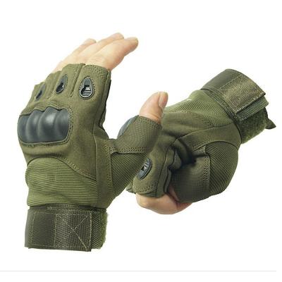 China High Quality Anti Impact Tactical Mechanical Gloves Non-slip Green Synthetic Leather Outdoor Motorcycle Gloves for sale