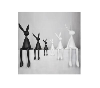 China Modern Creative Minimalist High Quality Durable Art Home Decoration Ornaments Resin Rabbit Decoration for sale