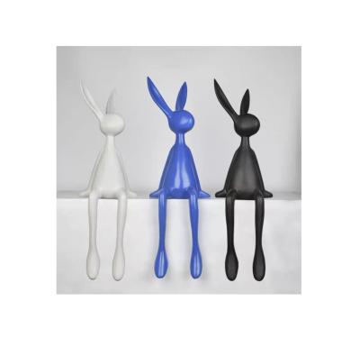 China Low Price Durable Professional Made Resin Animal Statue Rabbit Home Decor Resin Crafts for sale