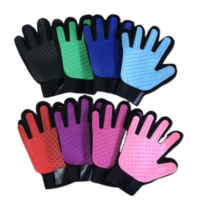 China Custom Stocked Dog Cat Silicone Hair Remover Cleaning Brush Throwing Pet Grooming Pet Glove for sale