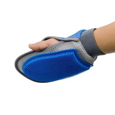 China Wholesale Multifunctional Cleaning Factory Pet Grooming Glove Double Sided Cat Hair Remover Glove Dog for sale