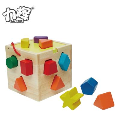 China 12 Building Blocks Best Educational Wooden Amazon Case Activity Cube Toy for sale