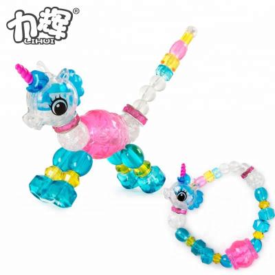 China Children Beaded Beaded Bracelet DIY Animals Bracelet Cute Kids Beaded Bracelet Toy For Girls for sale