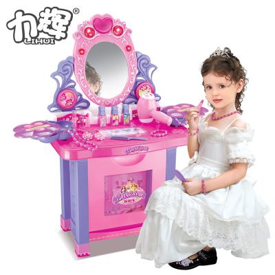 China Children's Dressing Table Toy Beautiful Model Toy Makeup Children's Dressing Table Toy With Music And Light for sale