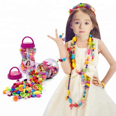 China Diy Bead Mix Color Shape African Plastic Necklace Lacing Bead Toy For Girl for sale