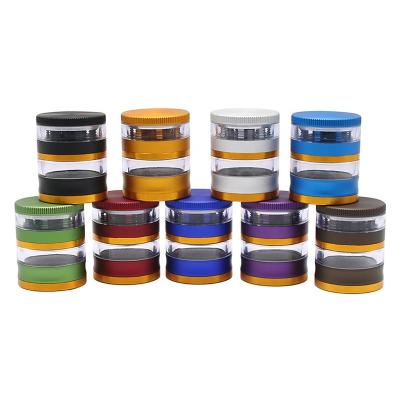 China Fashional Custom Logo 2 Layers Smoking Accessory Tobacco Herb Weed Grinder Zinc Alloy Grinder for sale