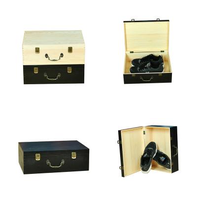 China Handmade Custom Logo and Color FSC Certified Wooden Shoe Box for sale