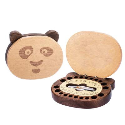 China Handmade Cute Tooth Storage Holder Organizer Teeth Box Wooden Collectors Box for sale